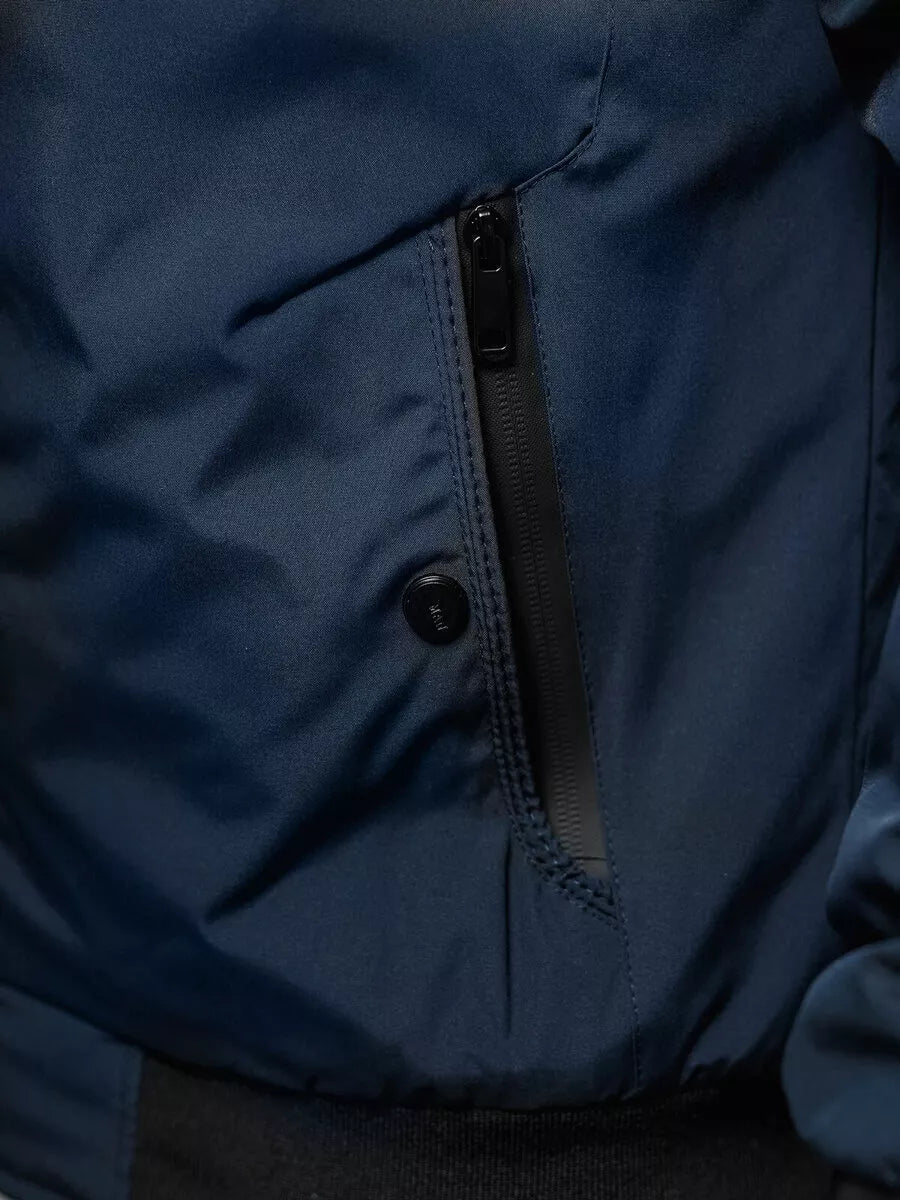 Vyriška tamsiai mėlyna pavasarinė striukė Marko