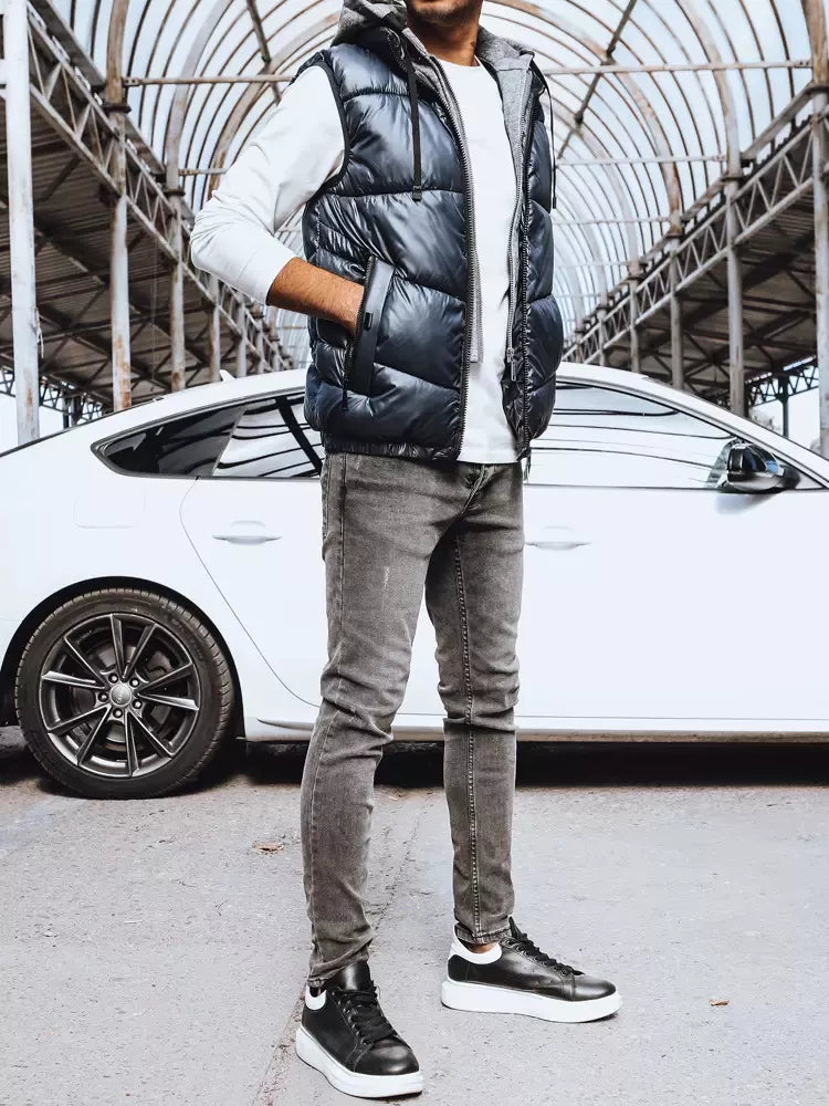 Vyriška tamsiai mėlynos spalvos liemenė Viko