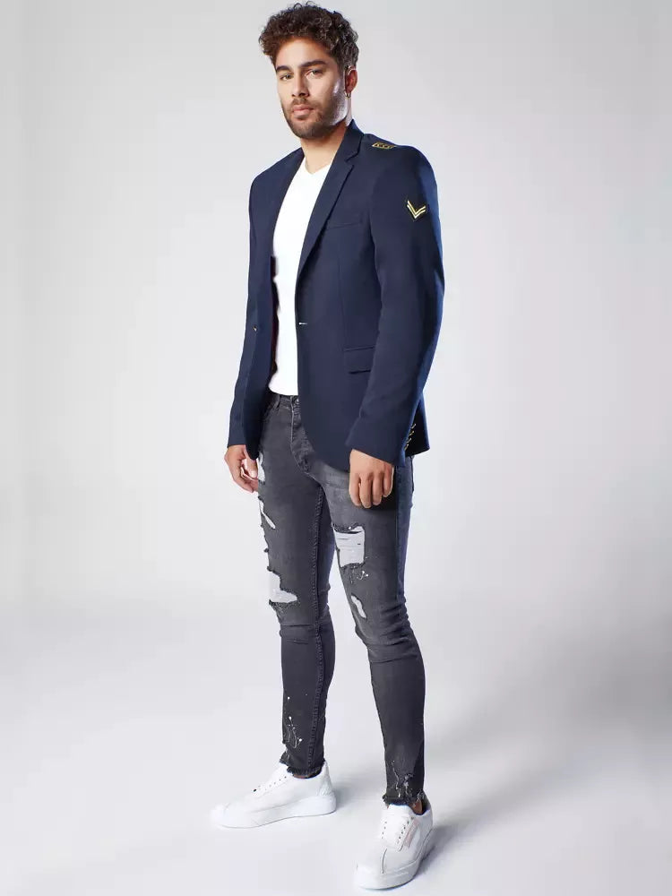 Vyriškas tamsiai mėlynas švarkas Pilot