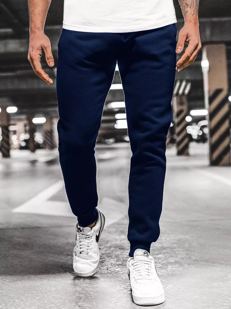 Vyriškos tamsiai mėlynos laisvalaikio kelnės Sergo