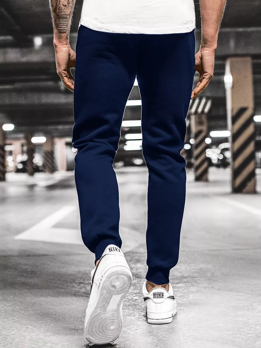 Vyriškos tamsiai mėlynos laisvalaikio kelnės Sergo