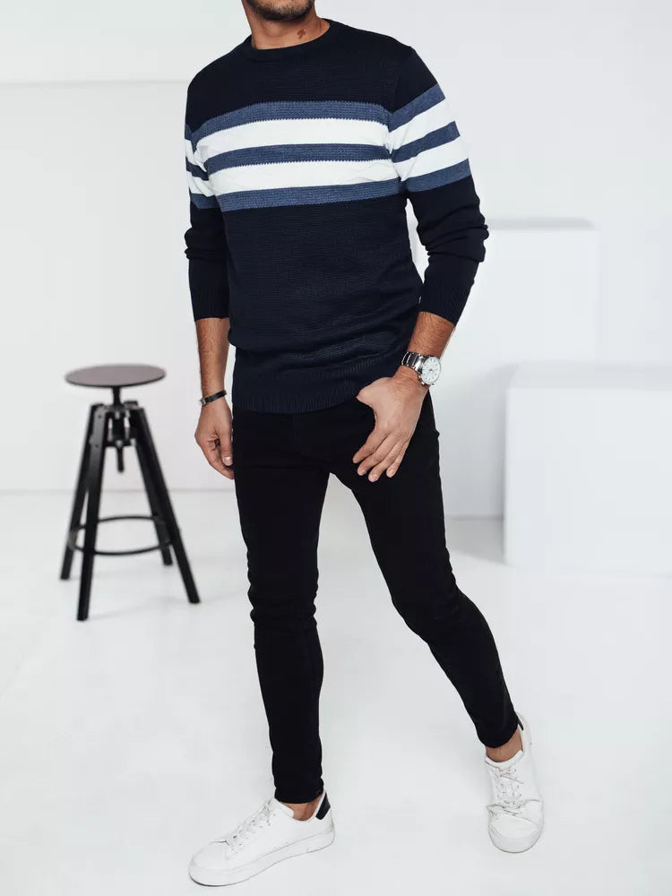 Vyriškas tamsiai mėlynas megztinis Firol