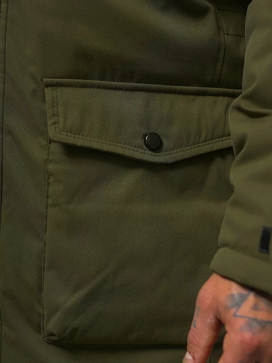 Vyriška žalia žieminė striukė zolo