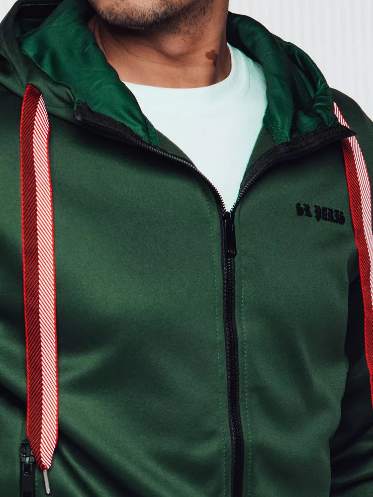 Žalias vyriškas džemperis Ziper