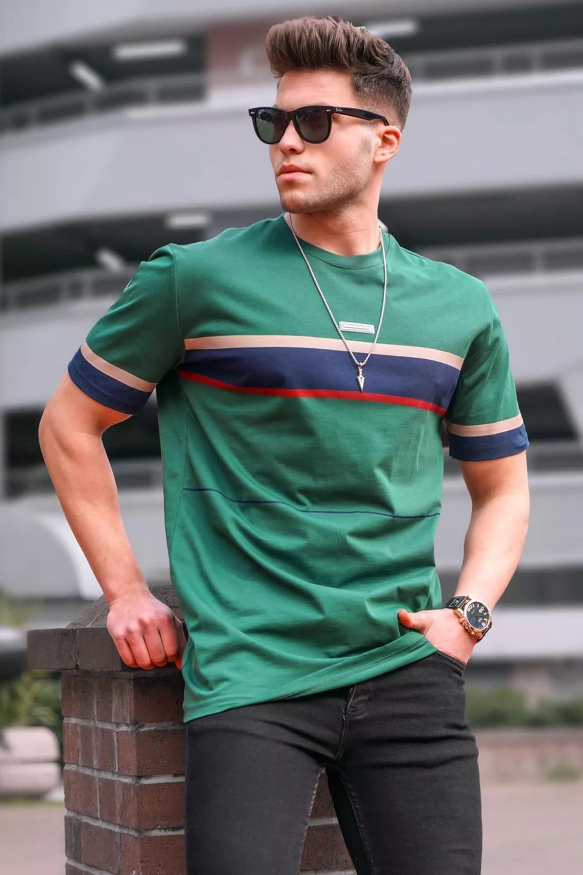 Vyriški žali marškinėliai Geoffrey