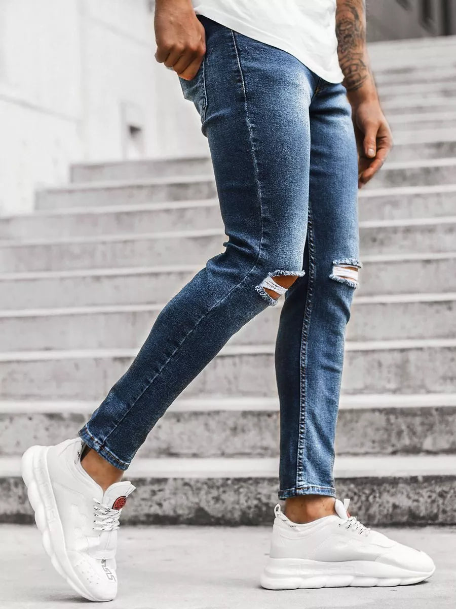 : Vyriški mėlynos spalvos džinsai Rolet