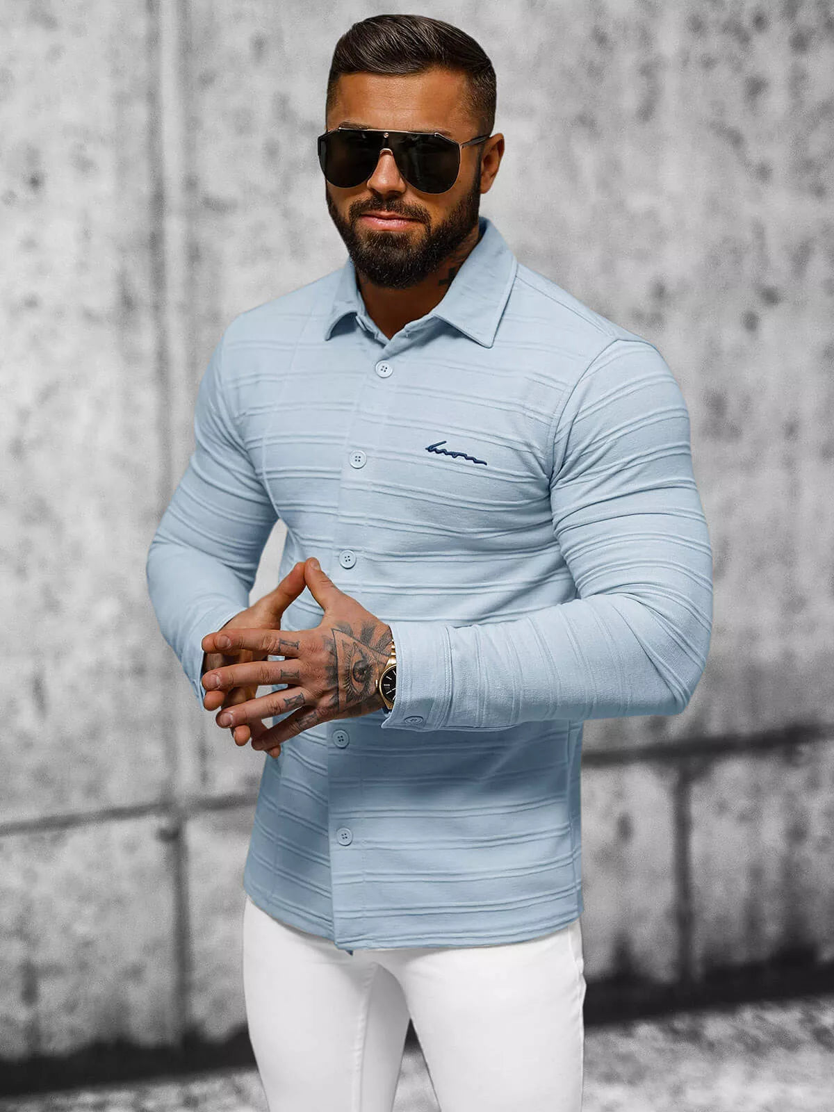 Vyriški mėlyni marškiniai Dome