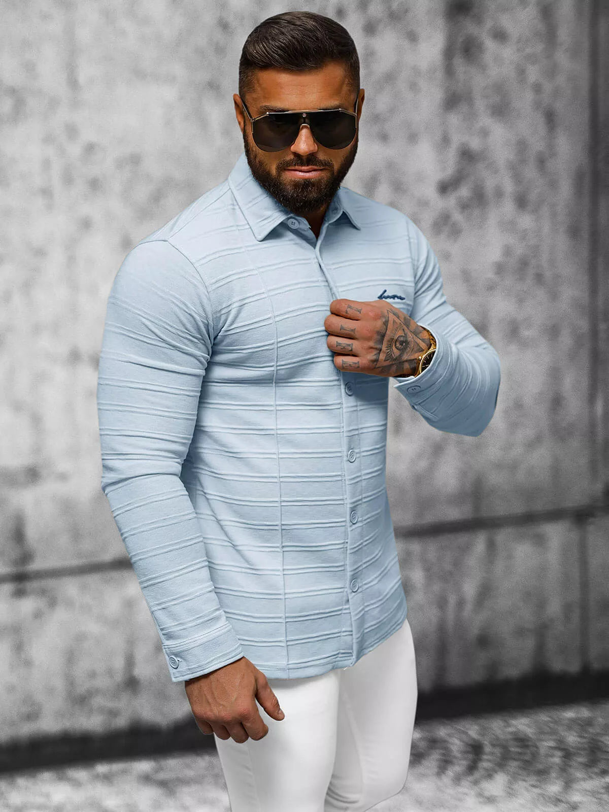 Vyriški mėlyni marškiniai Dome