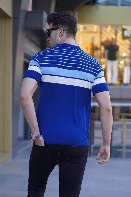 Vyriški marškinėliai mėlyni Tonil