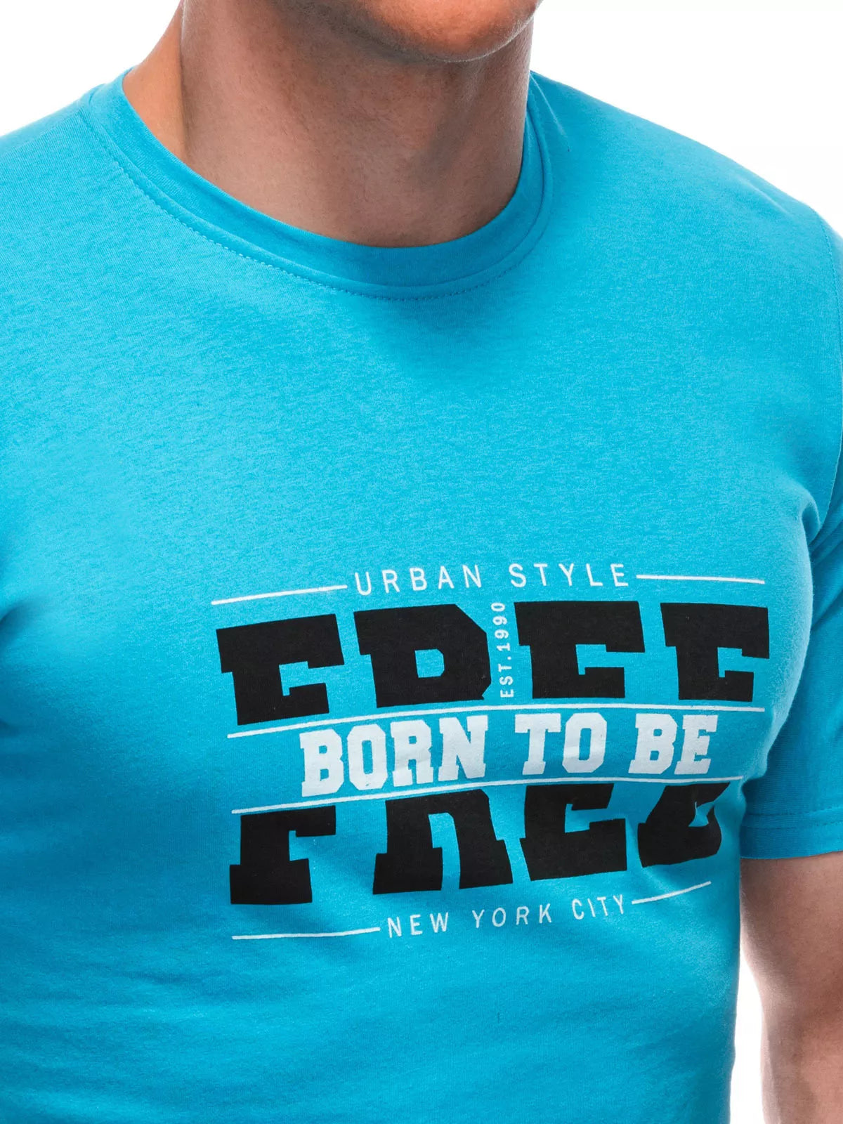 Vyriški mėlyni marškinėliai Free