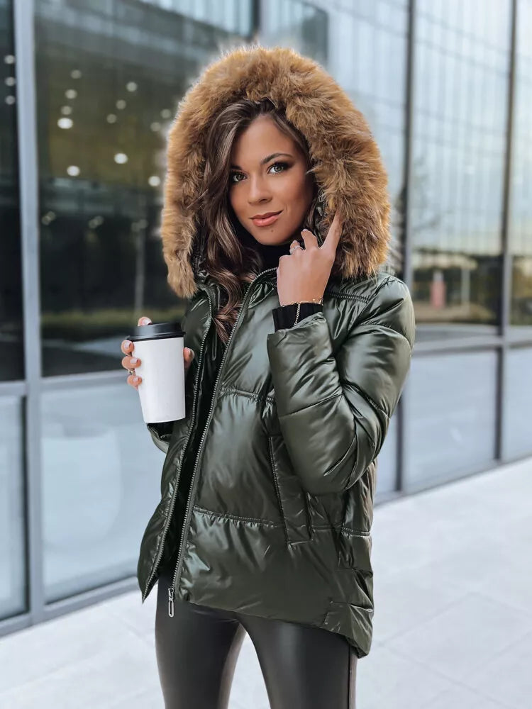 Žalia moteriška striukė Sparkle