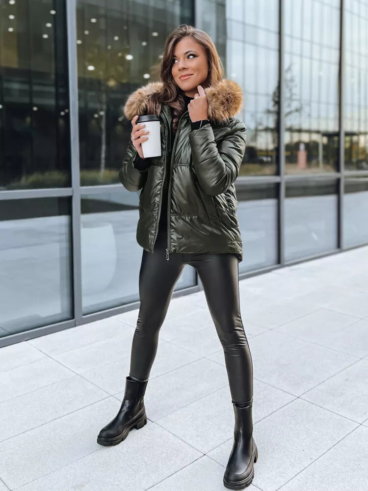 Žalia moteriška striukė Sparkle