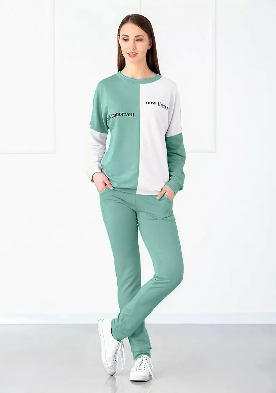 Žalios moteriškos sportinės kelnės Rubi