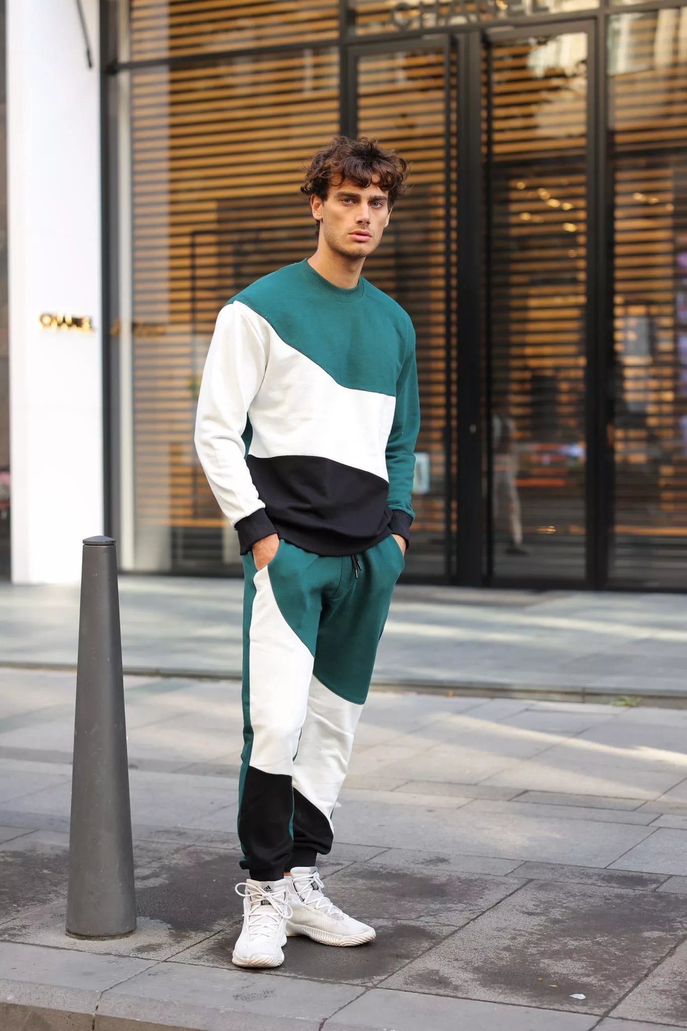 Žalias kelių spalvų vyriškas komplektas Hipos