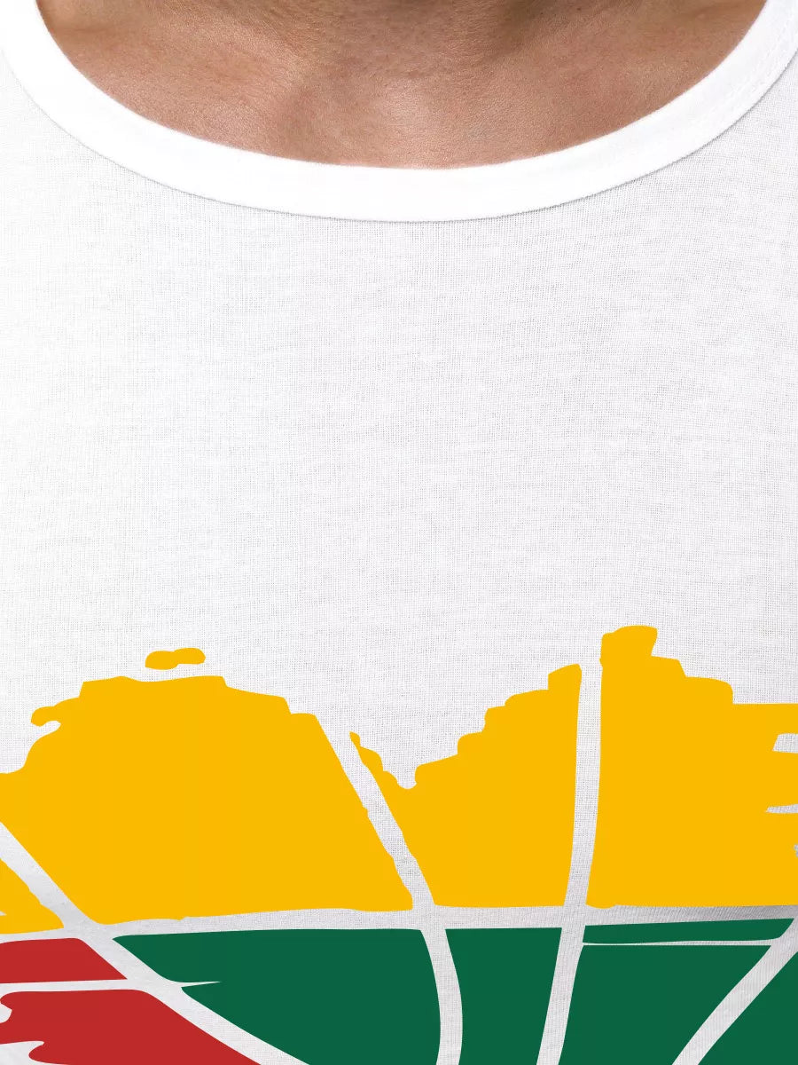 Balti vyriški marškinėliai Širdis