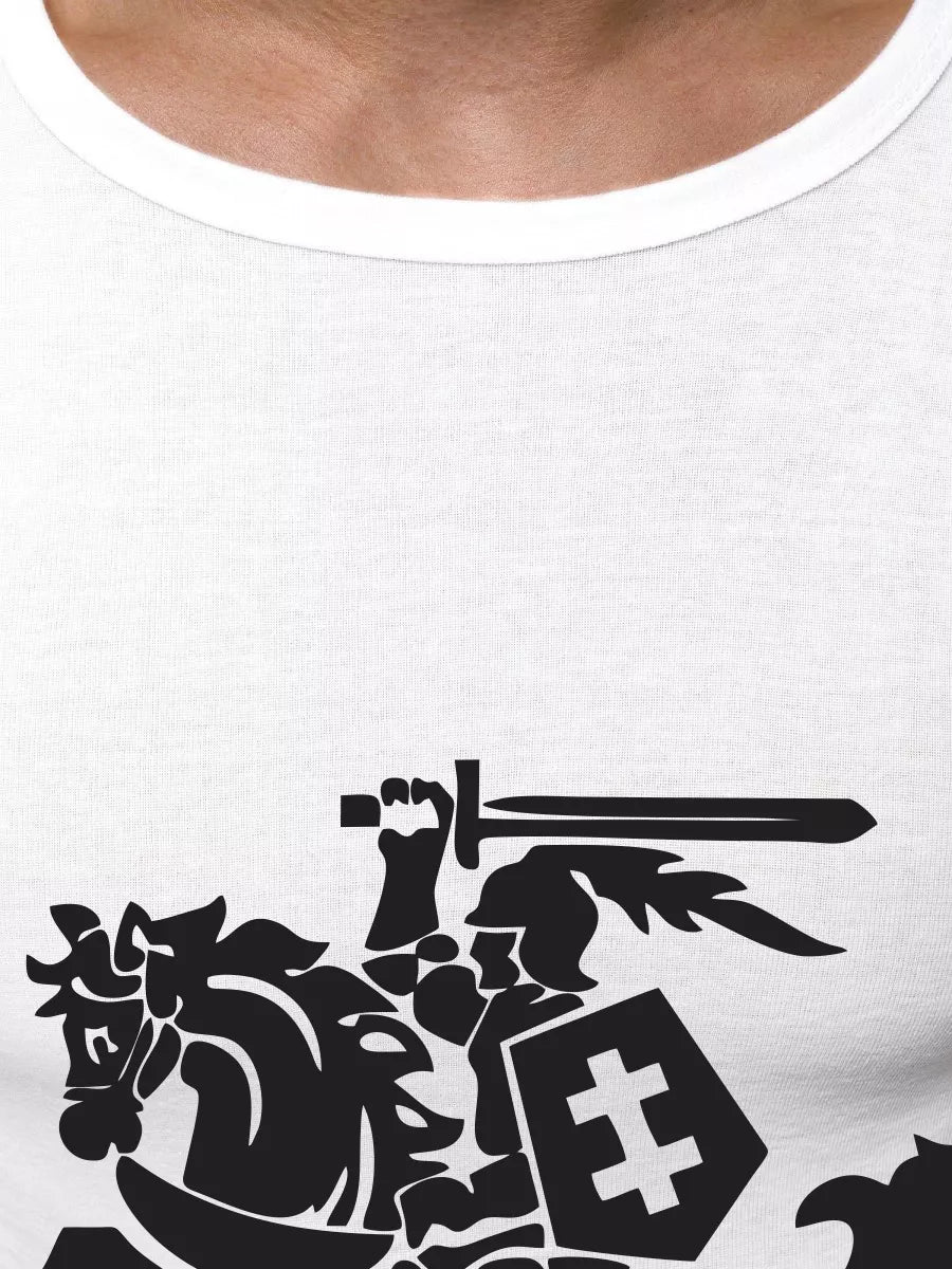 Balti vyriški marškinėliai VYTIS