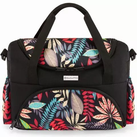 Vežimėlio juodas su gėlėtu raštu krepšys Baby