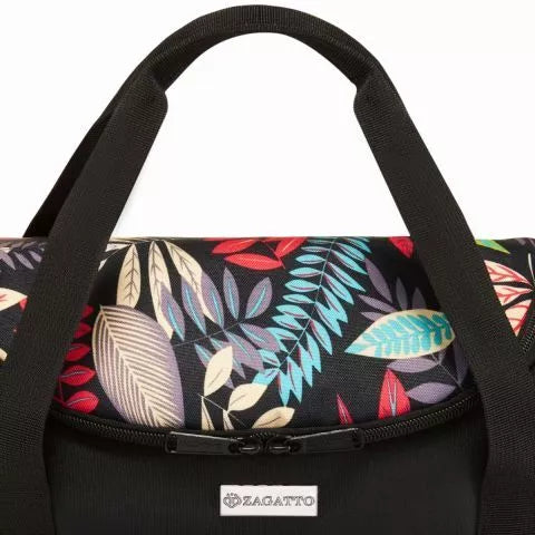 Vežimėlio juodas su gėlėtu raštu krepšys Baby