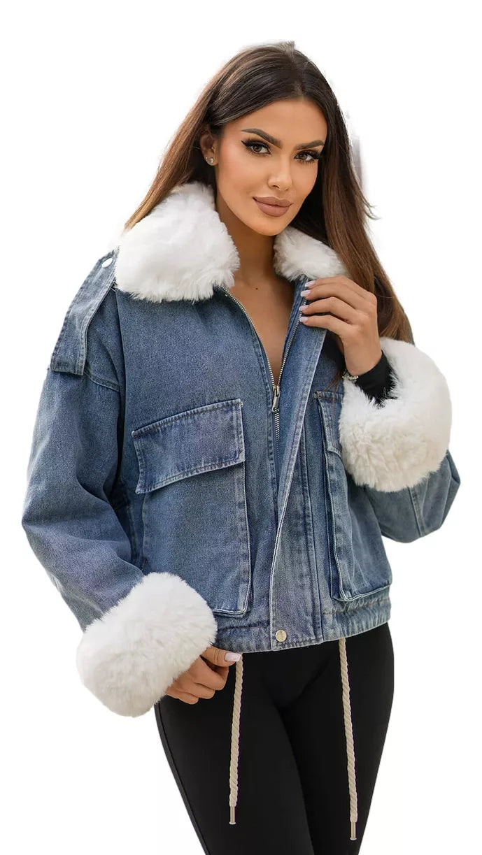 Mėlyna džinsinė striukė Alice