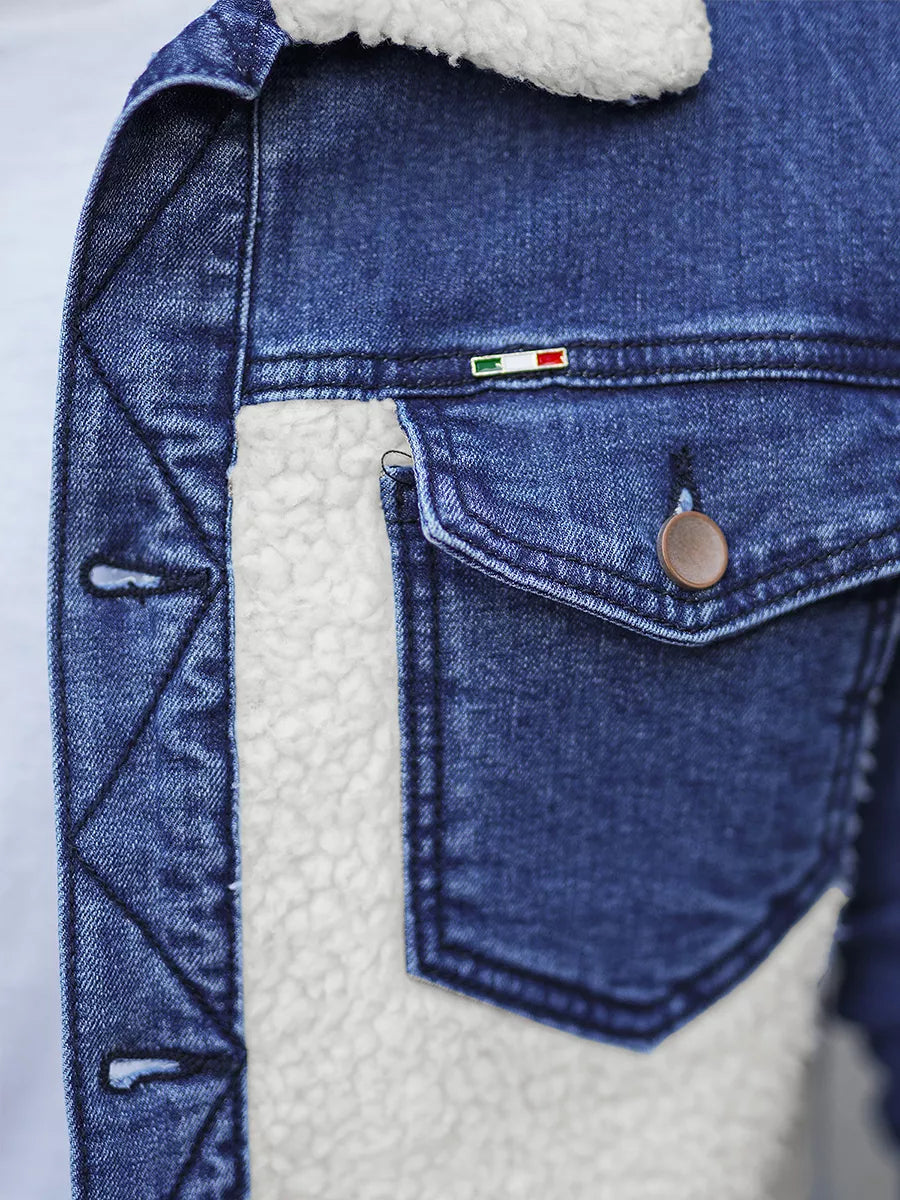 Mėlynos spalvos džinsinė striukė Biok