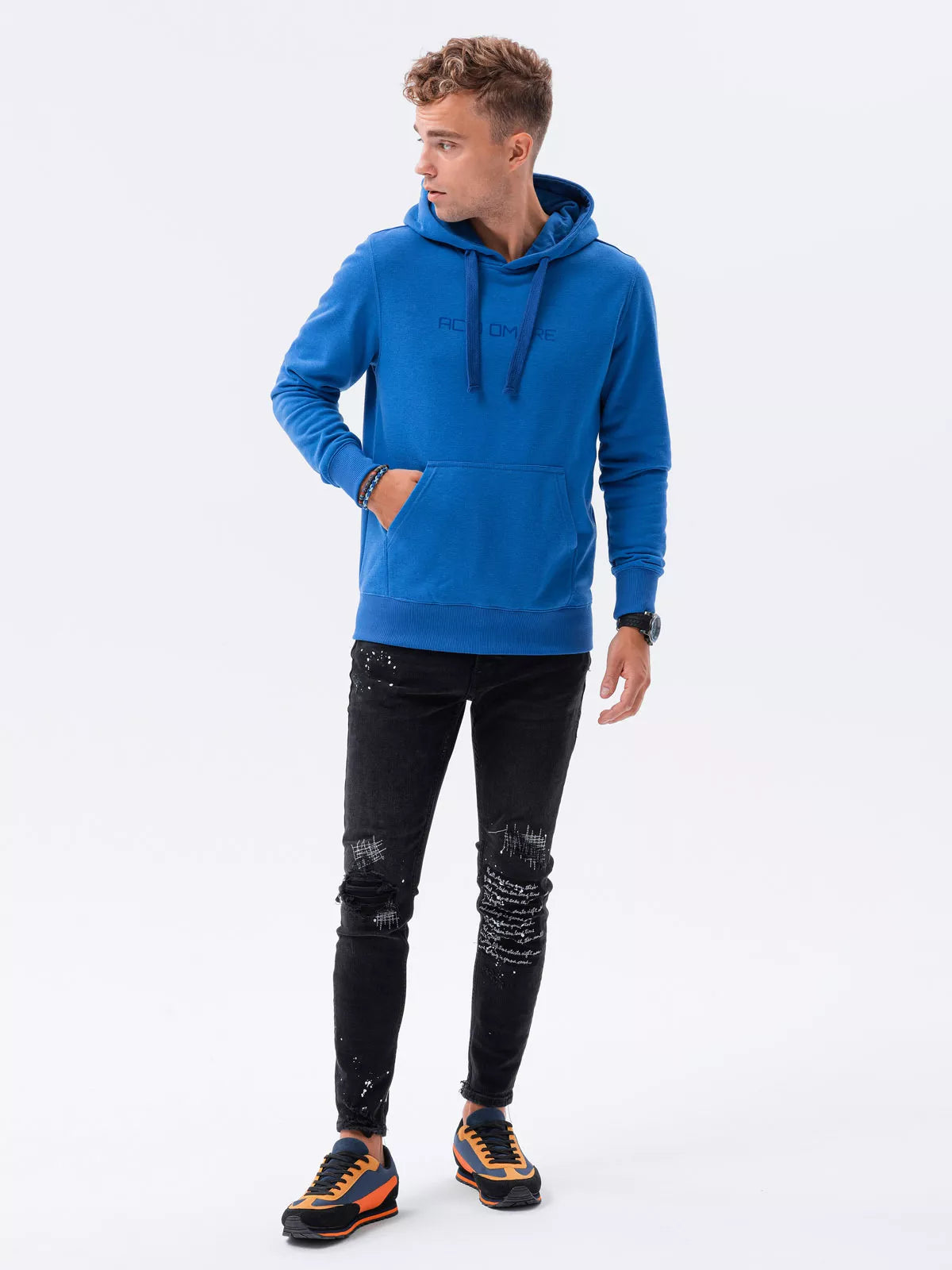 Mėlynas vyriškas džemperis Lutol