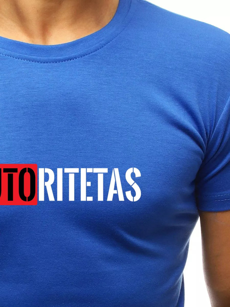 Mėlyni vyriški marškinėliai Autoritetas